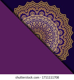 Vektorillustration mandala floraler Hintergrund für Grußkarte, Design-Element. Platz für Text. 