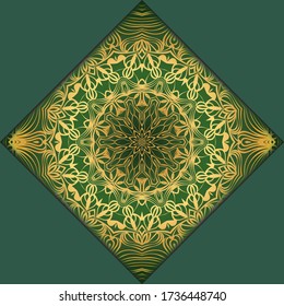 Vector mandala floralen Hintergrund für den Gruß Einladungskarte, Design Element. Ort für Text. 