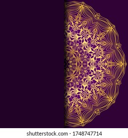 Vektor mandala floraler Hintergrund für Grußkarte, Design-Element. Platz für Text. 