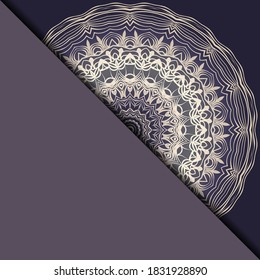 Vektor mandala floraler Hintergrund für Grußkarte, Design-Element. Platz für Text. 