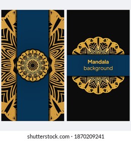 Fondo floral Vector mandala para tarjeta de invitación de bienvenida, elemento de diseño. Colocar el texto.