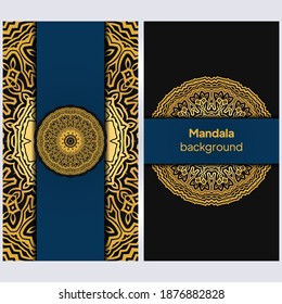 Fondo floral Vector mandala para tarjeta de invitación de bienvenida, elemento de diseño. Colocar el texto.
