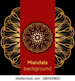Fondo floral Vector mandala para tarjeta de invitación de bienvenida, elemento de diseño. Colocar el texto.