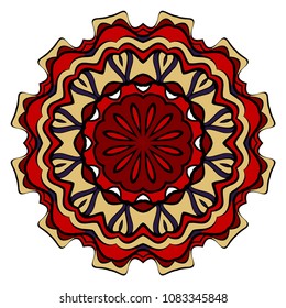Vector mandala, Floral dream mandala. Oriental mandala. Vintage decorative elements. Vector illustration.