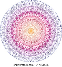 Vector Mandala, floral, flower mandala, oriental, color motif, book page mandala, outline mandala, motif, carpet
