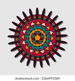 Vector mandala floral mandala vector illustration.