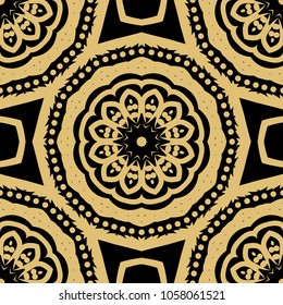 Vector mandala, Floral mandala. Oriental mandala. Vintage decorative elements. Vector illustration. It is vector illustration.