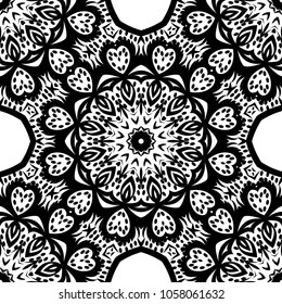 Vector mandala, Floral mandala. Oriental mandala. Vintage decorative elements. Vector illustration. It is vector illustration.