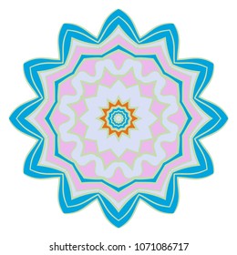 Vector mandala, Floral mandala. Oriental mandala. Vintage decorative fantastic elements. Vector illustration. It is vector illustration.