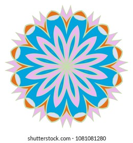Vector mandala, Floral mandala. Oriental mandala. Vintage decorative fantastic elements. Vector illustration. It is vector illustration.