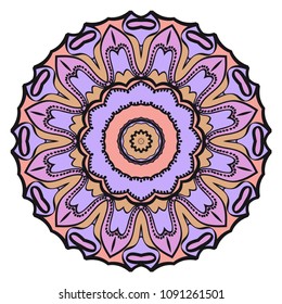 Vector mandala, Floral mandala. Oriental mandala. Vintage decorative elements. Vector illustration. It is super brilliant vector illustration.