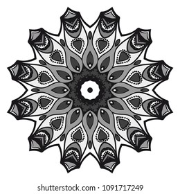 Vector mandala, Floral mandala. Oriental mandala. Vintage decorative elements. Vector illustration. It is super brilliant vector illustration.