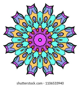 Vector mandala, Floral mandala. Oriental mandala. Vintage decorative elements. Vector illustration. It is super brilliant vector illustration.