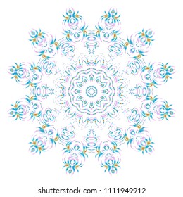 Vector mandala, Floral mandala. Oriental mandala. Vintage decorative elements. Vector illustration. It is super brilliant vector illustration.