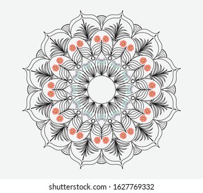 Vector mandala, floral mandala ornament mandala, flower mandala. Islam, Arabic, Indian, Turkish, Chinese, Pakistan. Vintage decorative elements