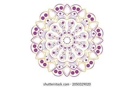 Vector Mandala Flower Ornament Design  svg