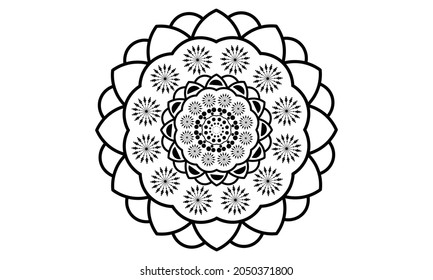 Vector Mandala Flower Ornament Design  svg