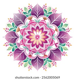 Vector mandala inspired ethnic art, patterned . Hand drawn illustration. Invitation element. Tattoo, astrology, alchemy, boho and magic symbol.