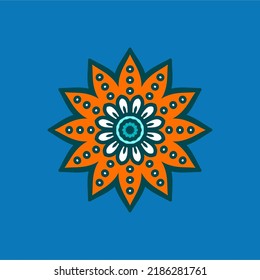 Vector Mandala aislado en diseño de fondo mono-color. mandala ornamental de lujo. Mandala decorativa para imprimir, afiche, portada, banner, tarjeta de boda. Patrón de redondeo ornamental con muchos detalles