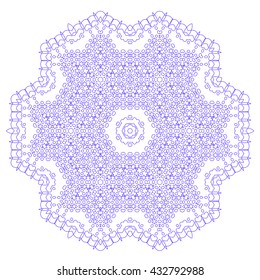 Vector Mandala Isolated on White Background. Round Ornament