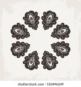 Vector mandala. Mehndi lace tattoo. Oriental weave. The circular pattern.