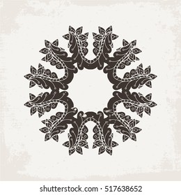 Vector mandala. Mehndi lace tattoo. Oriental weave. The circular pattern.