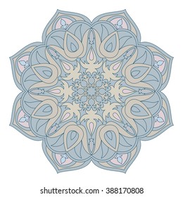Vector Mandala. Oriental decorative element. Islam, Arabic, Indian, turkish, pakistan, chinese, ottoman motifs. Ethnic design elements. Hand drawn mandala. Colorful mandala symbol for your design.