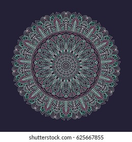 Vector mandala, oriental design. Islam, Arabic, Indian, ottoman motifs.