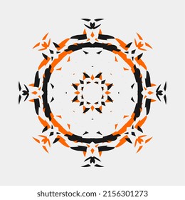 adorno de mandala vectorial bello y bello decorativo de ancianos raros arte para la decoración o tela de pared