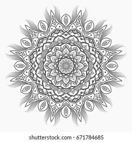 vector mandala ornament, floral mandala.