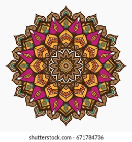 vector mandala ornament, floral mandala.