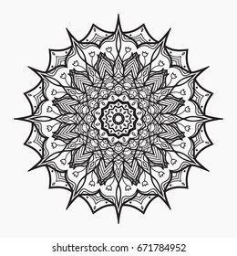 vector mandala ornament, floral mandala.