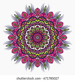 vector mandala ornament, floral mandala.