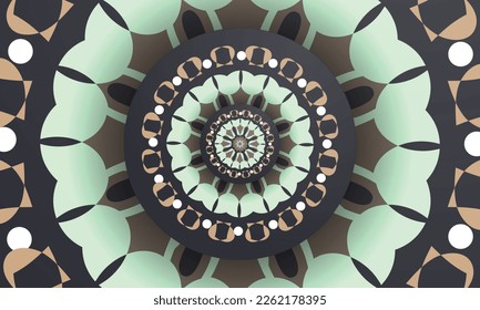 Vektor-Mandala-Ornament, Blumenmandala, Muster, Mandala-Tapete