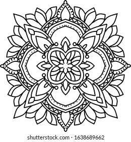 vector Mandala ornament outline is perfect for your design and makes beautiful designs of mandala ornaments