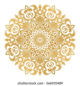 Vector Mandala ornament. Vintage decorative elements. Oriental round pattern. Islam, Arabic, Indian, turkish, pakistan, chinese, ottoman  motifs. Hand drawn floral background.