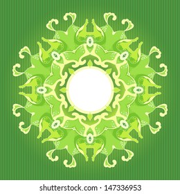 Vector mandala ornate with special place for your text.