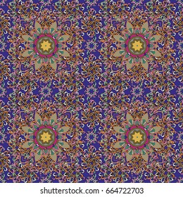 Vector Mandala pattern on background. East, Islam. Arabic Vintage decorative ornament. Mandala colored background.