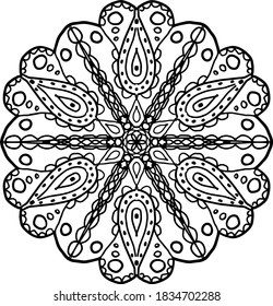 vector mandala pattern on white background