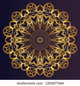 Vector with Mandala pattern. Repeating sample figure and line. Modern Decorative floral color mandala