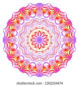 Vector with Mandala pattern. Repeating sample figure and line. Modern Decorative floral color mandala