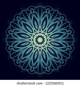 Vector with Mandala pattern. Repeating sample figure and line. Modern Decorative floral color mandala