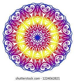 Vector with Mandala pattern. Repeating sample figure and line. Modern Decorative floral color mandala
