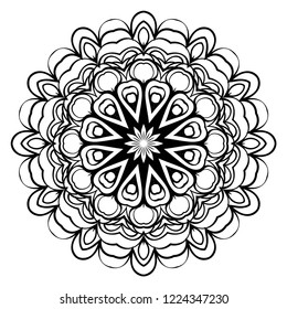 Vector with Mandala pattern. Repeating sample figure and line. Modern Decorative floral color mandala