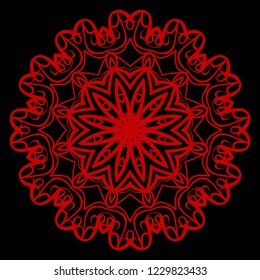Vector with Mandala pattern. Repeating sample figure and line. Modern Decorative floral color mandala