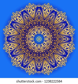 Vector with Mandala pattern. Repeating sample figure and line. Modern Decorative floral color mandala