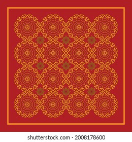 Vector Mandala Pattern In Sri Lankan Traditional Style