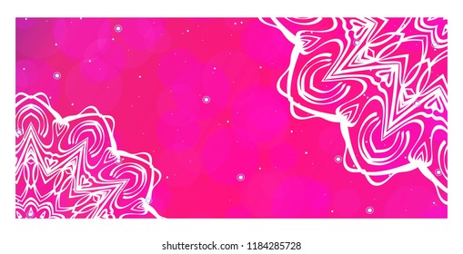 Vector Mandala Pattern. Template for Flyer or Invitation Card Design.