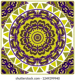 Vector Mandala Pattern. Template For Flyer Or Invitation Card Design.