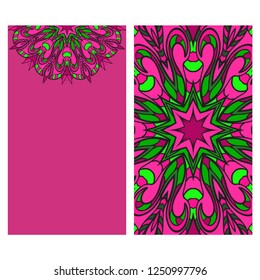 Vector Mandala Pattern. Template For Flyer Or Invitation Card Design.